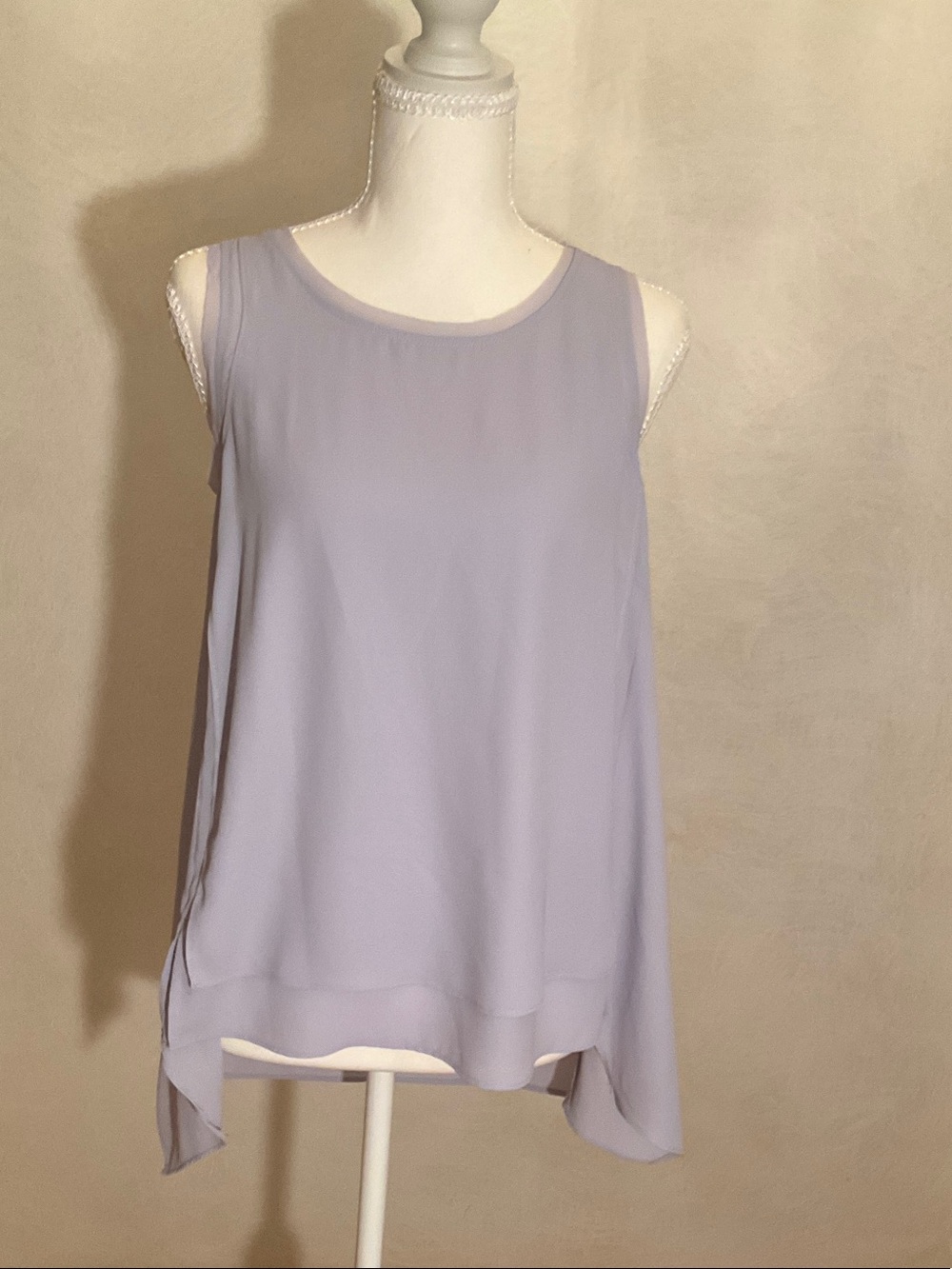 Simply Vera Vera Wang Light Lavender Sleeveless Chiffon Tank
